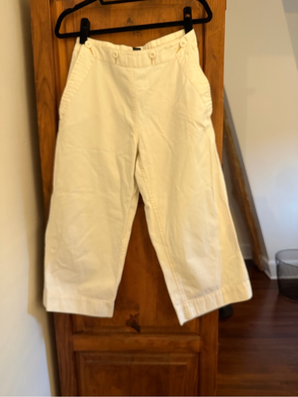 Vintage Women's Free People Cream Casual Crop Pants